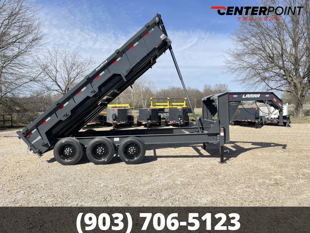 2026 Lamar 83" X 16' GVWR 21K Gooseneck Telescopic Dump Trailer- 52013