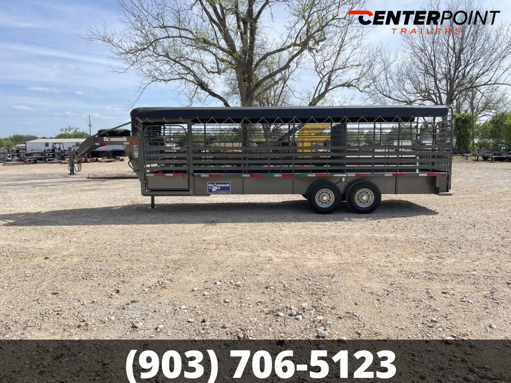 2026 GOOSENECK 6' 8" X 24' GVWR 17.5K Bar Top Livestock Trailer- 91597