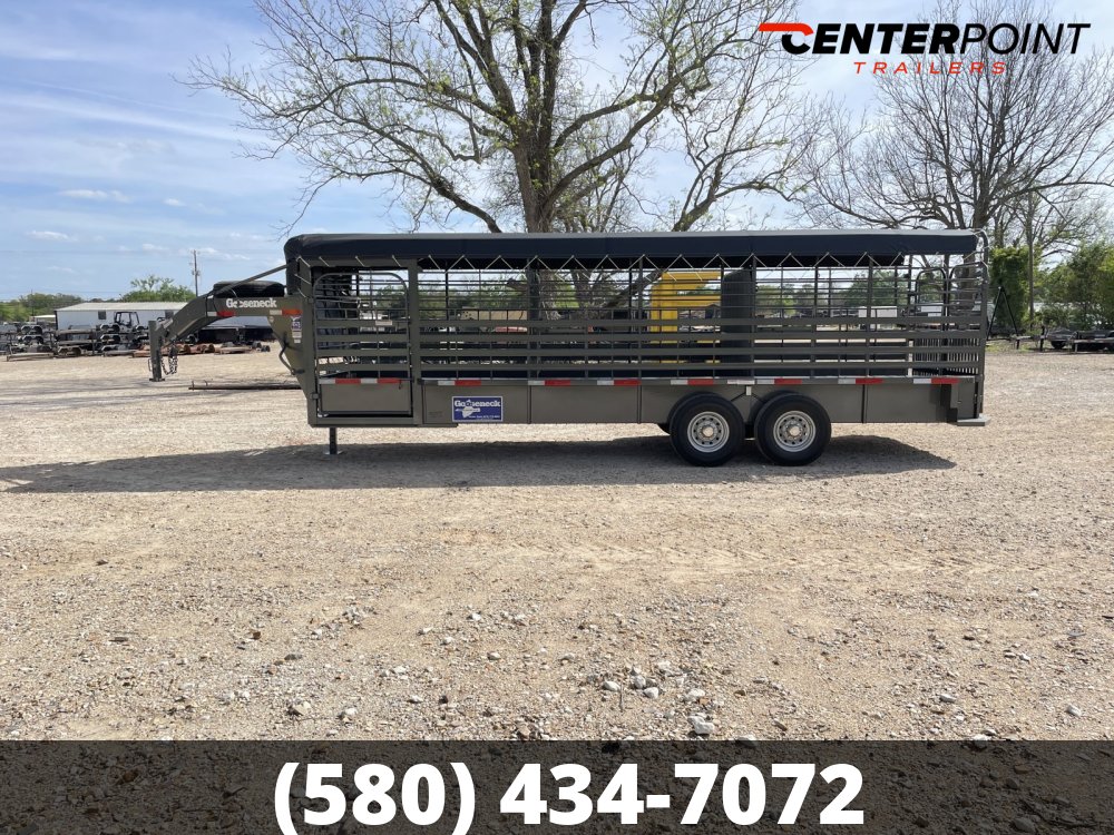 2026 GOOSENECK 6' 8" X 24' GVWR 17.5K Bar Top Livestock Trailer- 91597