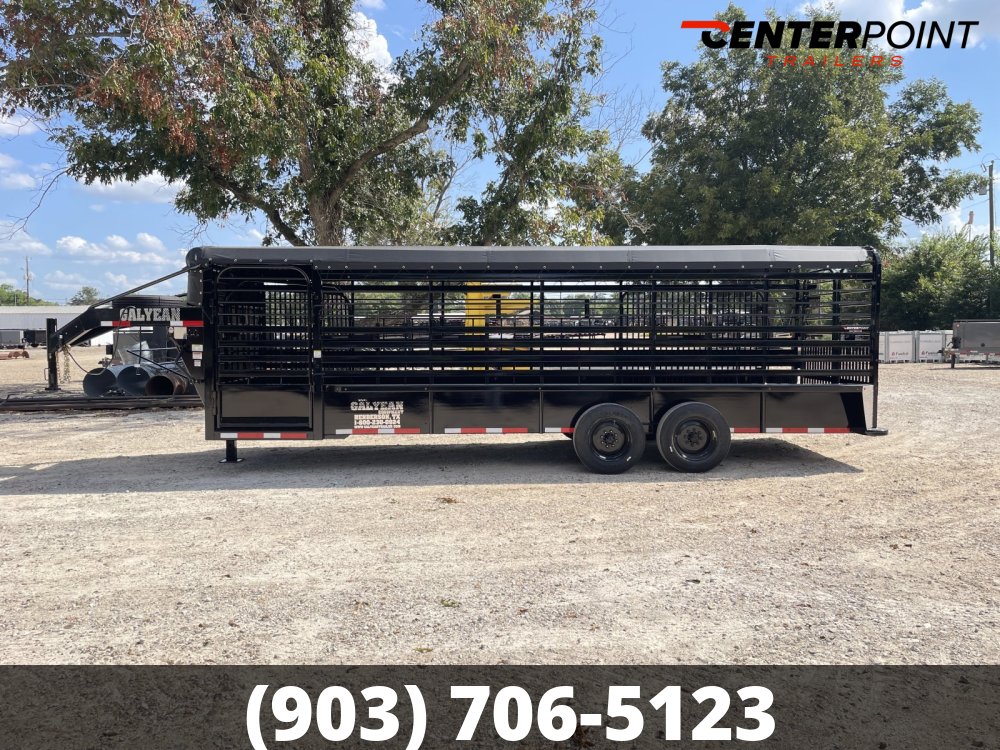 2026 Galyean 6.8' x 24' GVWR 17150 Bar Top Livestock Trailer 15344