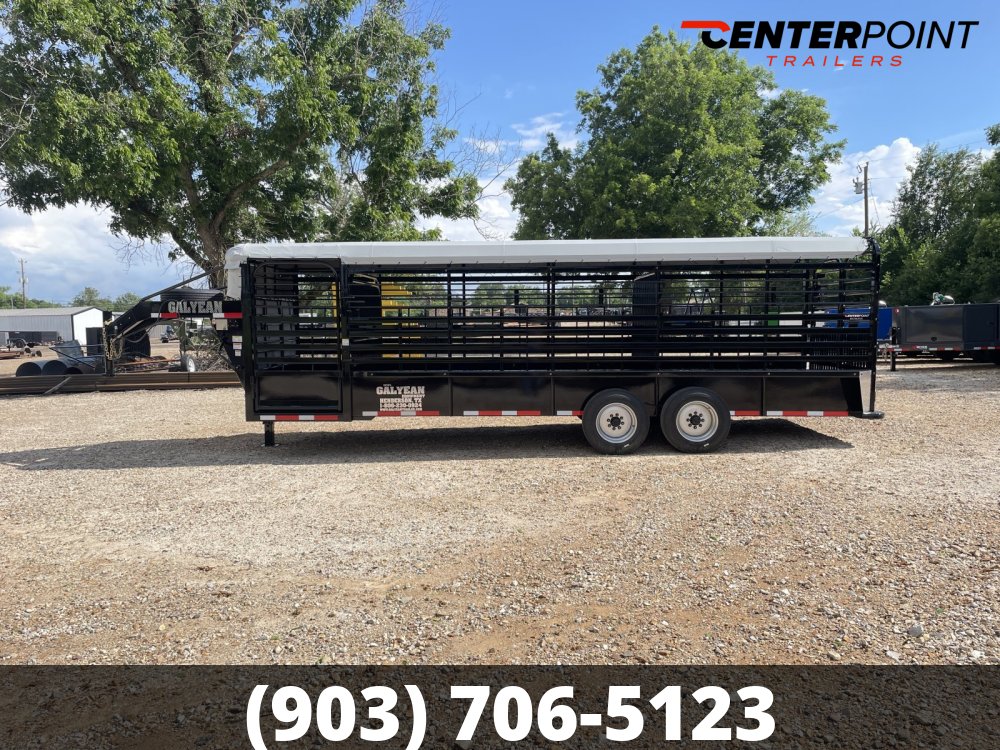 2026 Galyean 6.8' x 24' GVWR 17150 Bar Top Livestock Trailer 15274