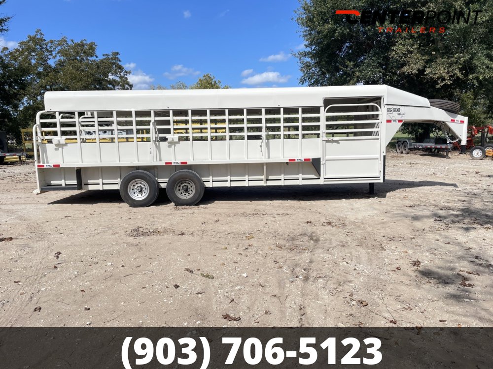 2026 Big Bend 6′ 8″ X 24′ GVWR 16K Metal Top Livestock Trailer- 11203