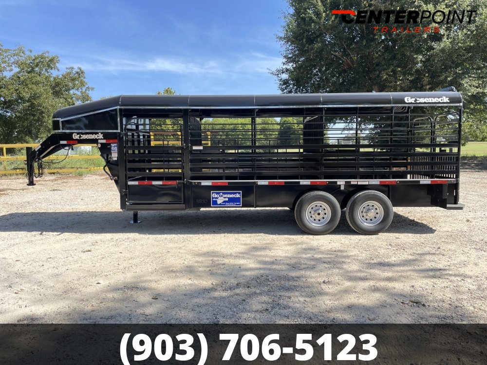 2026 GOOSENECK 6' 8" X 20' GVWR 17.5K Metal Top Livestock Trailer- 91830