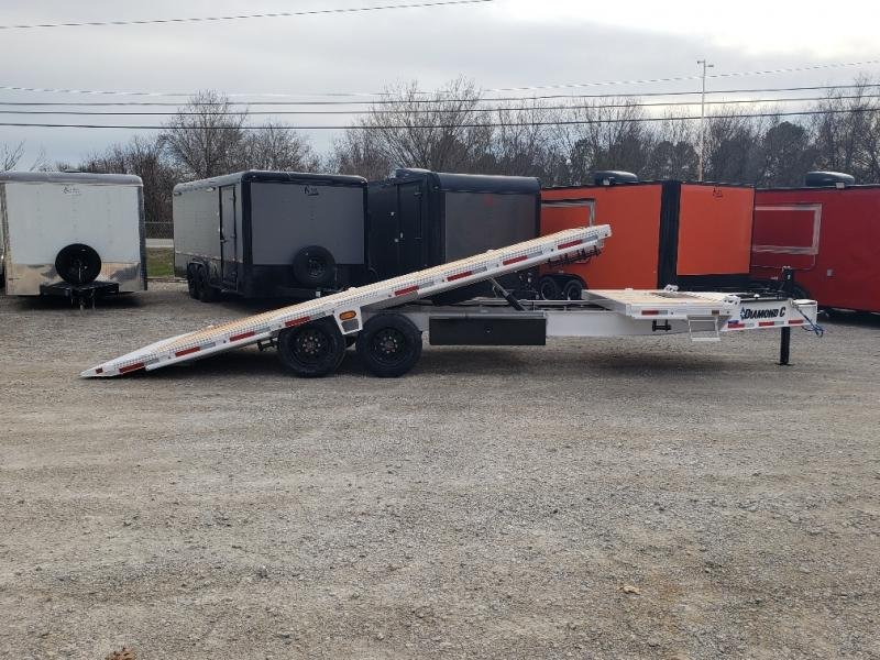 2025 Diamond C Trailers DET-210 24'x102" Deck-Over Tilt Equipment Trailer, 4' Stationary Deck