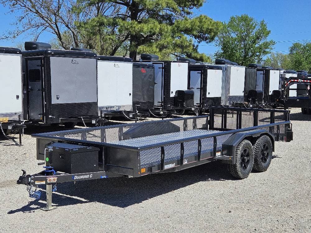 2026 Diamond C Trailers GTU235-V (11106) Tandem Utility Trailer, Carbon Metallic Gray, 18'x83", 7K G