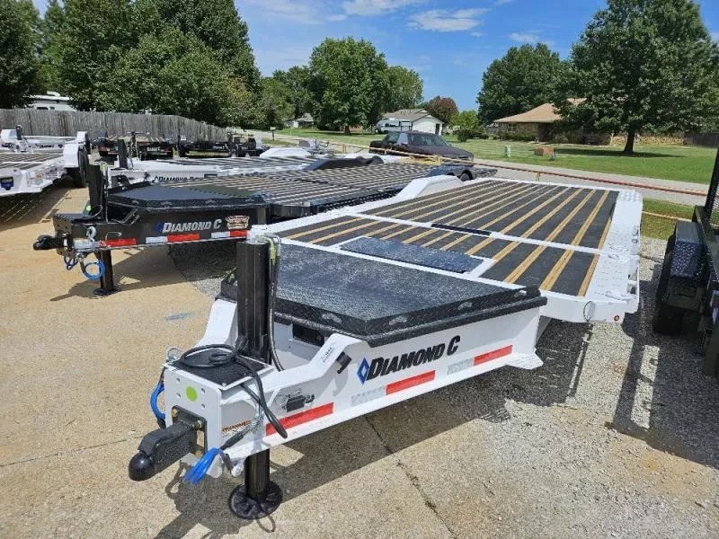 2026 Diamond C Trailers HXD-208 22'x102" Pro-Tilt Equipment Trailer, 4' Stationary Deck