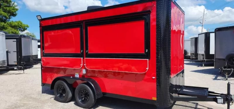 2025 Cargo Craft EF-7142 7'x14' Dual Window Concession Trailer with Water System