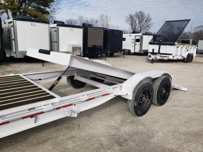 2026 Diamond C Trailers HDT-210 24'x82" Pro-Tilt Equipment Trailer, 8' Stationary Deck