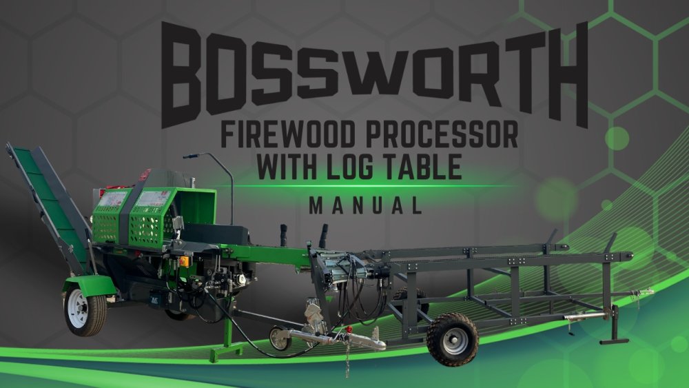 2024 Bossworth 20 Ton Manual Firewood Processor with Log Table, 13 .5 HP Briggs Engine