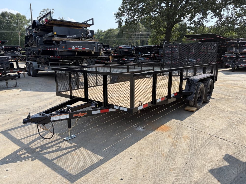 2026 Down To Earth Trailers 7x16 Tandem Axle Utility Trailer - Reinforced Gate & Dexter Axles