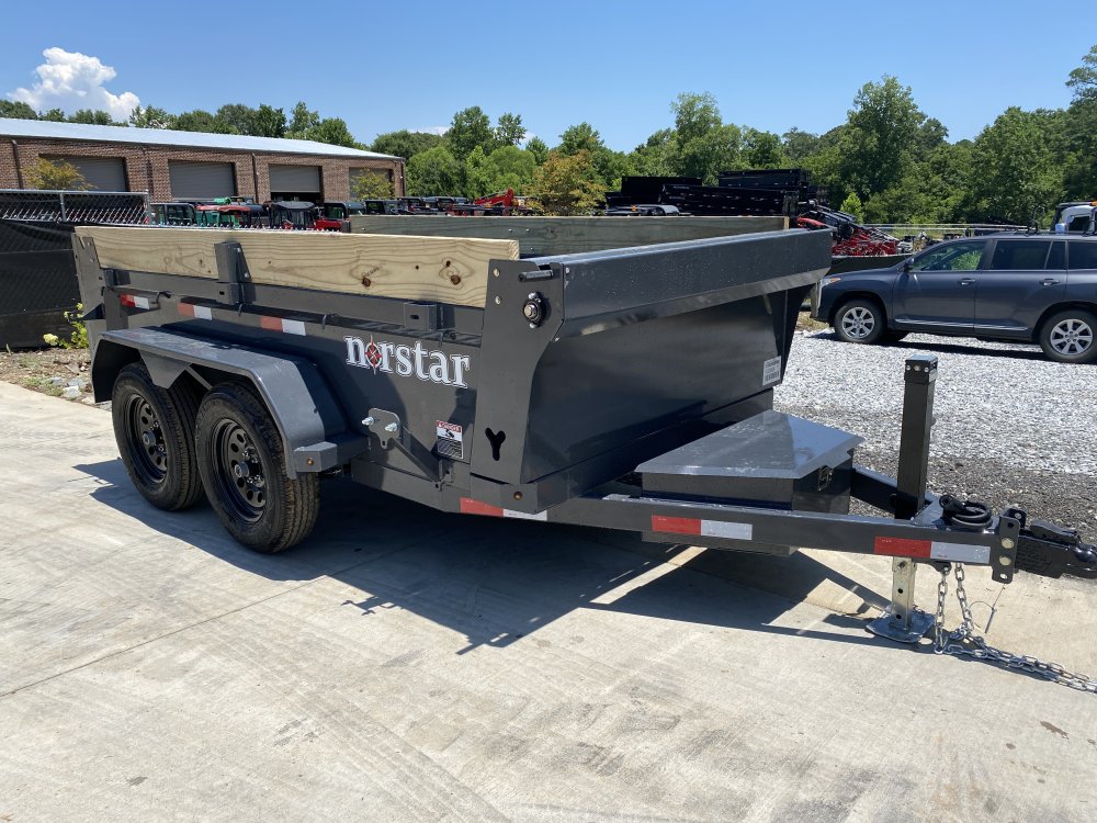 2026-Norstar-5x10-7K-Dump-Trailer-20"-Sides,-Barn-Door,-Ramps,-Tarp,-10GA-Floor-D7K510N