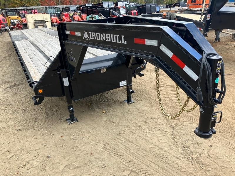 2026-Iron-Bull-Trailers-8.5x40-22/25K-Gooseneck-Deckover-Trailer-10K-Axles,-Dual-10K-Jacks,-Straight