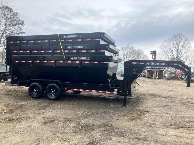 2025 Iron Bull Gooseneck 7x16 14k 7k Axles DBG Roll Off Trailer System