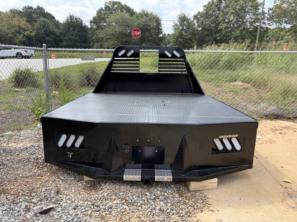 2027 Neckover 2027 Neckover Dually Platform Truck Bed - Hitch Box with Lid, 30K Gooseneck Ball, Rub 