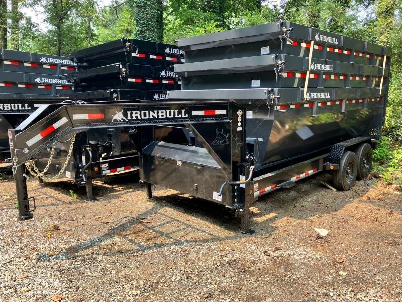 2025 Iron Bull Gooseneck 7x16 16k 8k Axles DBG Roll Off Trailer System