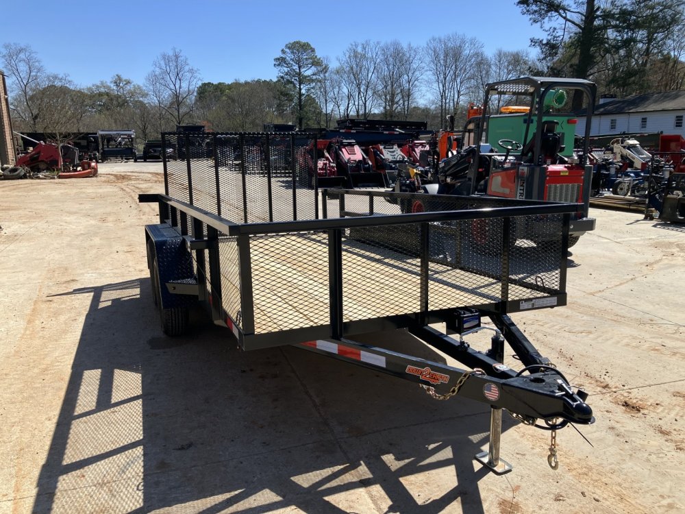 2026 Down To Earth Trailers 6.5x14 7000 lb 7K 2ft Mesh Sides Tandem Axle