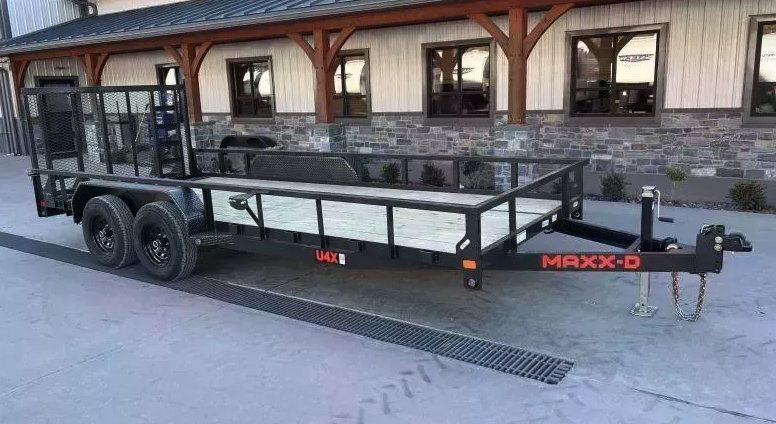 2027 MAXXD Trailers 2027 MaxxD U4X Utility Trailer 9,990 GVWR - 4' Spring Gate, 5.2K Brake Axles, Tr
