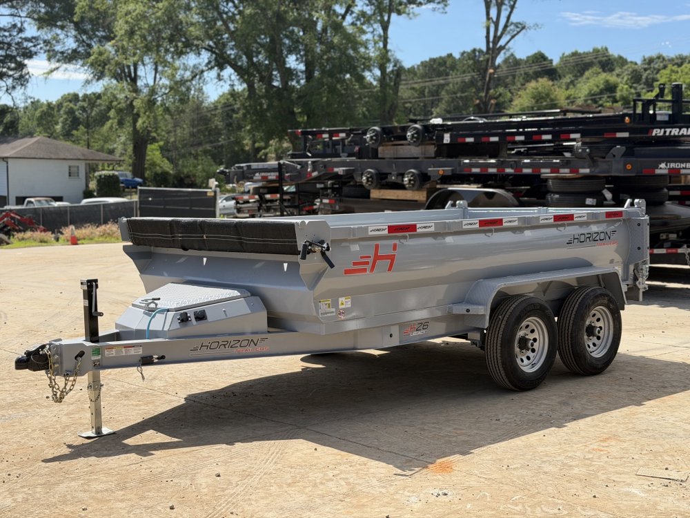 2027 Horizon 2027 Horizon HZ6 6x12 Dump Trailer 11.3K GVWR - 2' Sides, Scissor Hoist, Tarp & Ramps