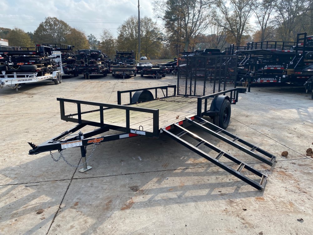 2025-Down-To-Earth-Trailers-7x14-Utility-Trailer-5200-lb-Dexter-Axle,-Tube-Rail,-Reinforced-Gate,-AT