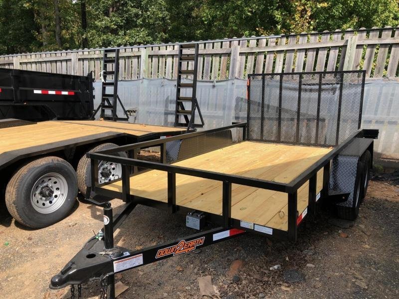 2025 Down To Earth Trailers 7x14 7000 lb 7K Tandem Axle Utility Trailer