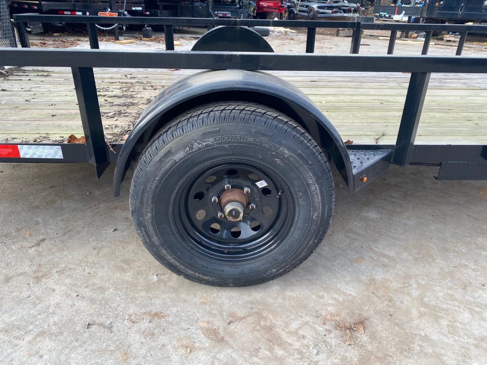 2024-Down-To-Earth-Trailers-6.5x14-Utility-Trailer-5200-lb-Dexter-Axle,-Tube-Rail,-Reinforced-Gate,-