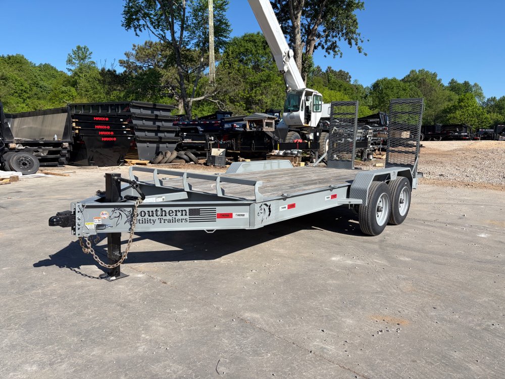 2025 Southern Utility Trailers 7x16 16k Equipment Trailer HD Fold Up Ramps