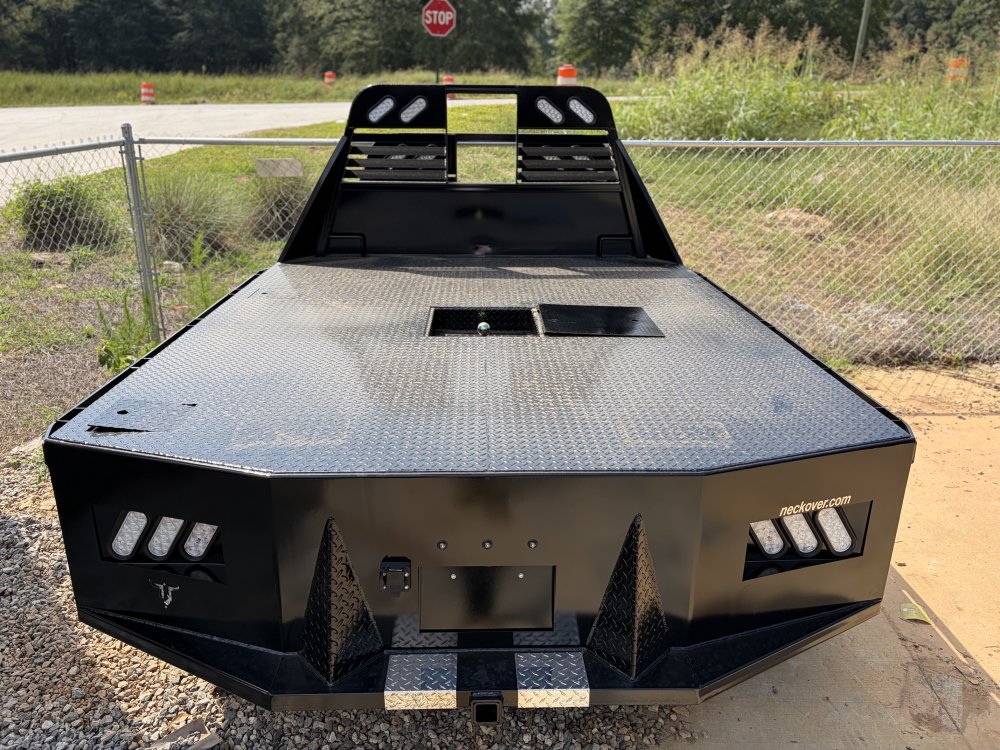 2027 Neckover 2027 Neckover Cab & Chassis Platform Truck Bed - 60" Cab-to-Axle, 34" Runners, Hitch Box with Lid & 30K Gooseneck Ball flatbed truck beds for sale — photo 7 of 7 | Prime Trail Trailers