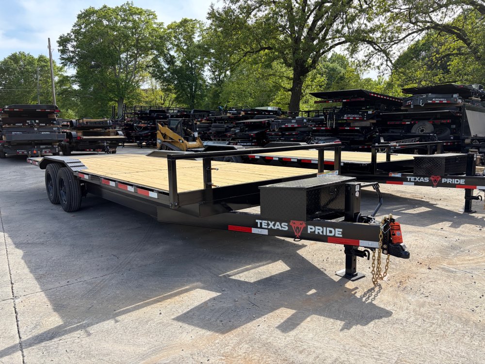 2026 Texas Pride 8.5x24 22K Gooseneck Tilt Equipment Trailer - 10K Super Single Axles, Drive Over Fe