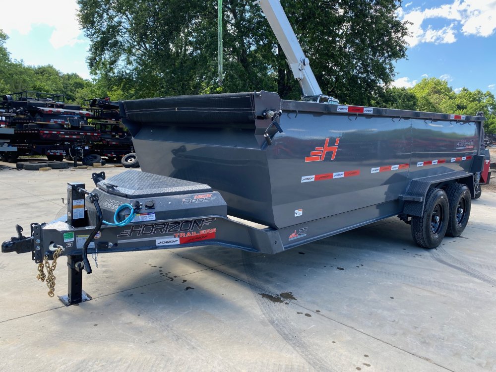 2025 Horizon 7x16 4' 14k Dump Trailer Ash Grey