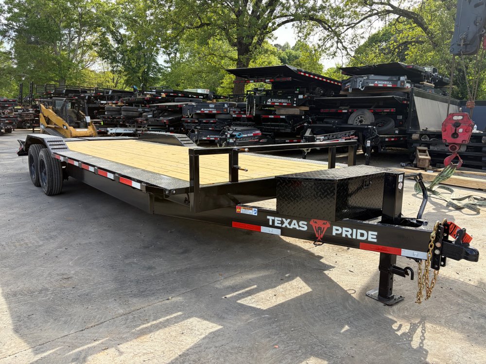 2026 Texas Pride 8.5x24 20K Equipment Trailer Bumper Pull - 10K Axles, 102" Drive Over Fenders, Mega