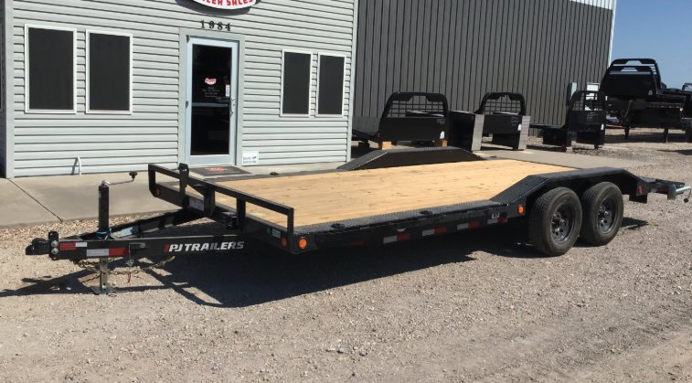 2027 PJ Trailers 2027 PJ B5 8.5x20 10K Buggy Hauler - 2' Dovetail, 5' Slide-In Ramps & Drive-Over Fe