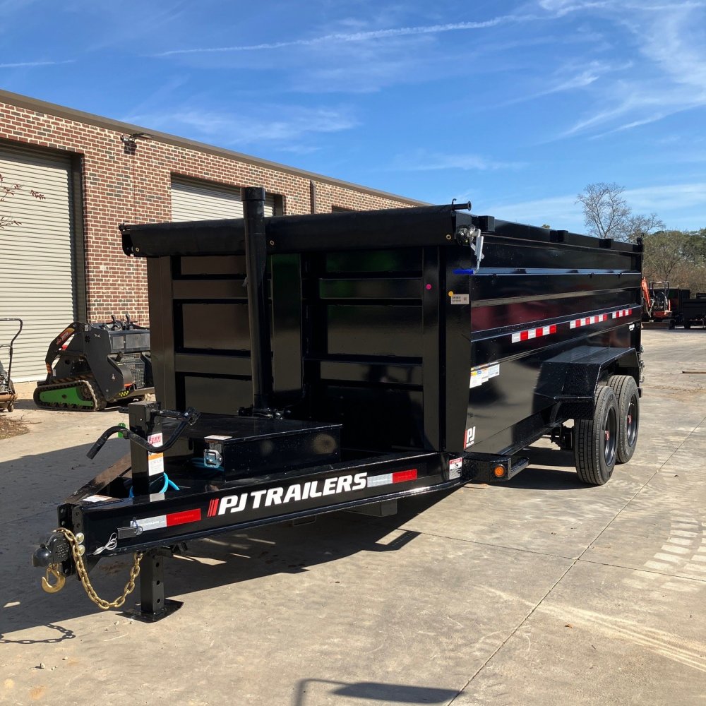 2026 PJ Trailers DT 7x16 16K 4ft 8 Ton 16000# Telescopic Dump Trailer