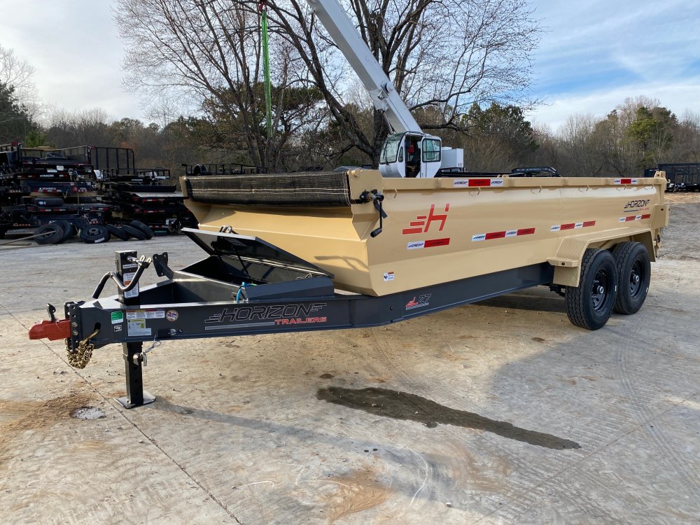 2025-Horizon-7x16-14K-3ft-7-Ton-14000#-Dump-Trailer-D14K7163HZ-TAN