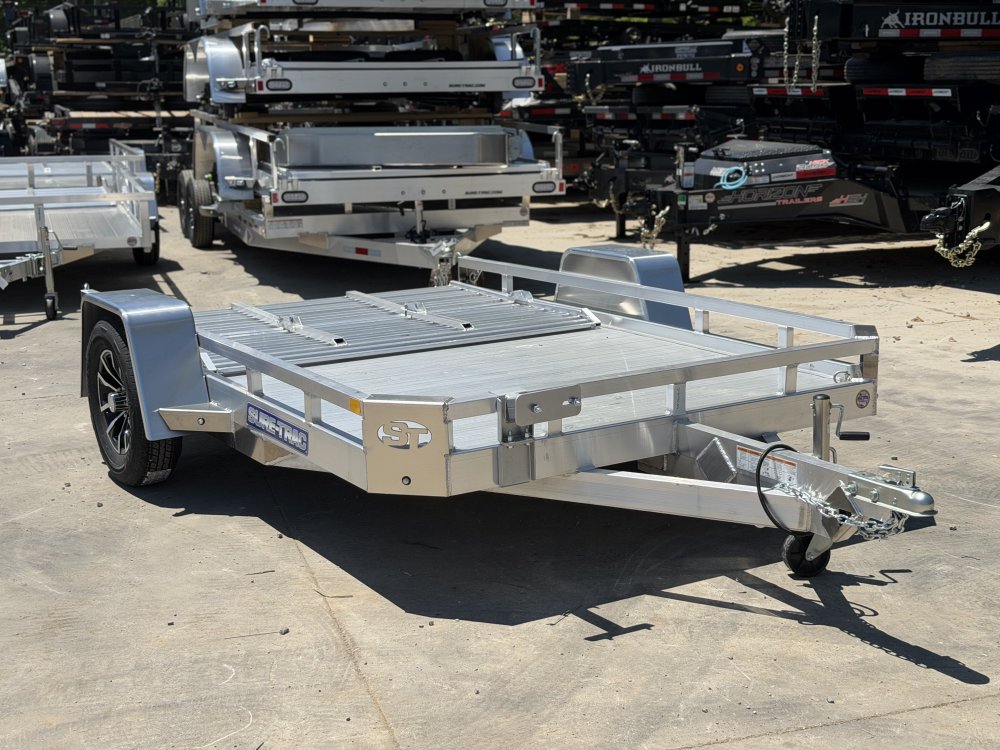 2026 Sure-Trac 2026 Sure-Trac 7x10 Aluminum Low Side Torsion Axle 3K GVWR - Extruded Aluminum Floor,