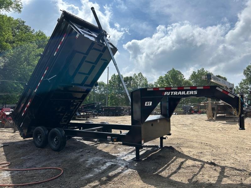 2025-PJ-Trailers-7x16-16K-4ft-7GA-Gooseneck-Barn-Door-Spread-Gate-Dump-D16K7164TGP