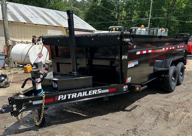 2026 PJ Trailers DT 7x16 14K 3ft 7 Ton 14000# Telescopic Dump Trailer