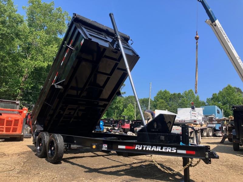 2025 PJ Trailers 7x14 16K 4ft 8 Ton 16000# Telescopic Dump Trailer