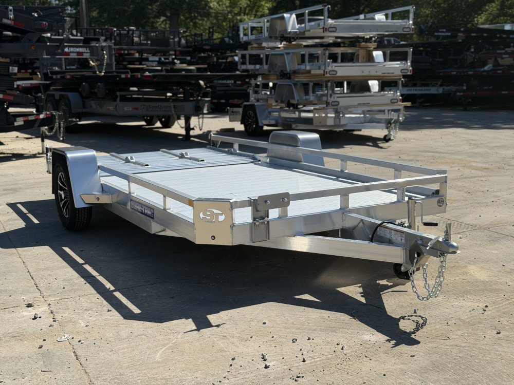 2026 Sure-Trac 2026 Sure-Trac 7x14 Aluminum Low Side Utility Trailer 3K GVWR - Extruded Aluminum Flo