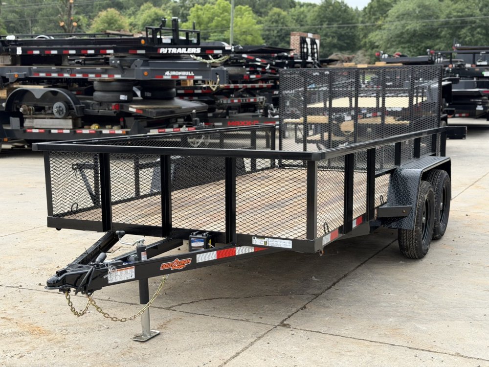2026 Down To Earth Trailers 7x14 7000 lb 7K 2ft Mesh Sides Tandem Axle