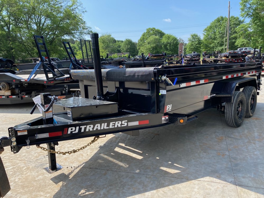 2026 PJ Trailers DT 7x16 16K 2ft 8 Ton 16000# Telescopic Dump Trailer 14ply