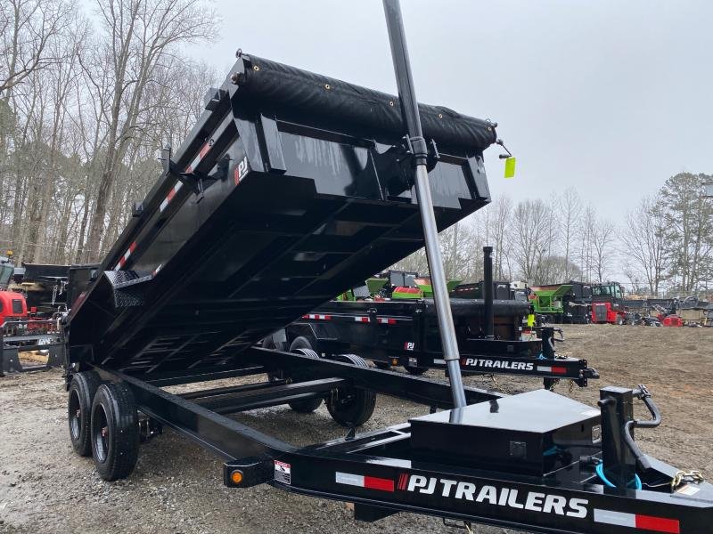 2026 PJ Trailers DT 7x16 16K 2ft 8 Ton 16000# Telescopic Dump Trailer