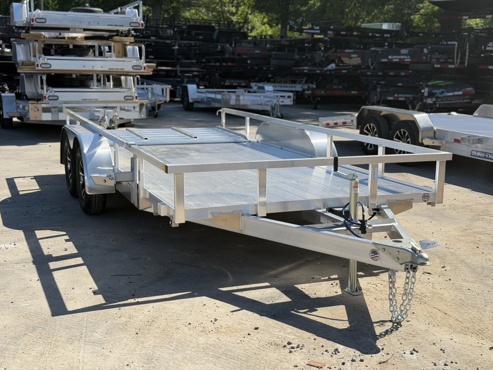 2026 Sure-Trac 2026 Sure-Trac 7x16 Aluminum Tube Top Utility Trailer 7K GVWR - Extruded Aluminum Flo