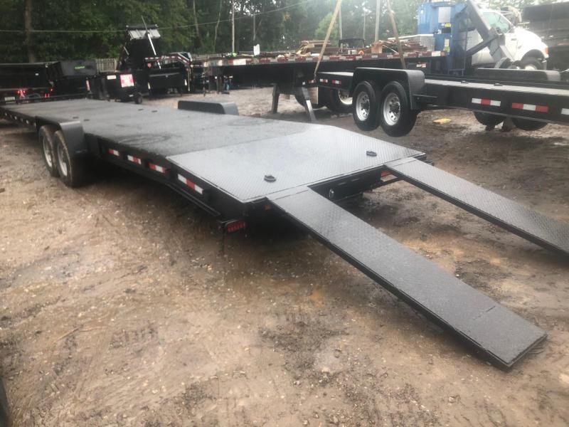 2024-Down-To-Earth-Trailers-2-Car-Trailer-7x34-14K-Non-CDL-Steel-Floor-2C14K734SD