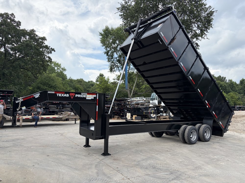2026 Texas Pride 8x20 25.9K 12k Tandem Axles Gooseneck Dump Trailer - Tele, 4' Sides, 12K Tandem Axl