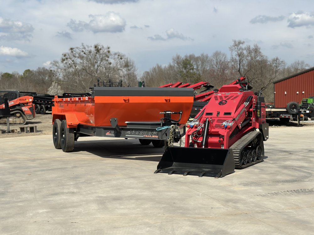 2024 Iron Rhino IR1000PRO Mini Skid Steer + Horizon 14K Dump Trailer Bundle
