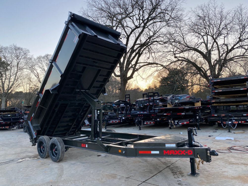 2026 MAXXD Trailers DJX 7x16 16K Heavy-Duty Dump Trailer - 7-Gauge Floor, Scissor Hoist, 3' Sides, W