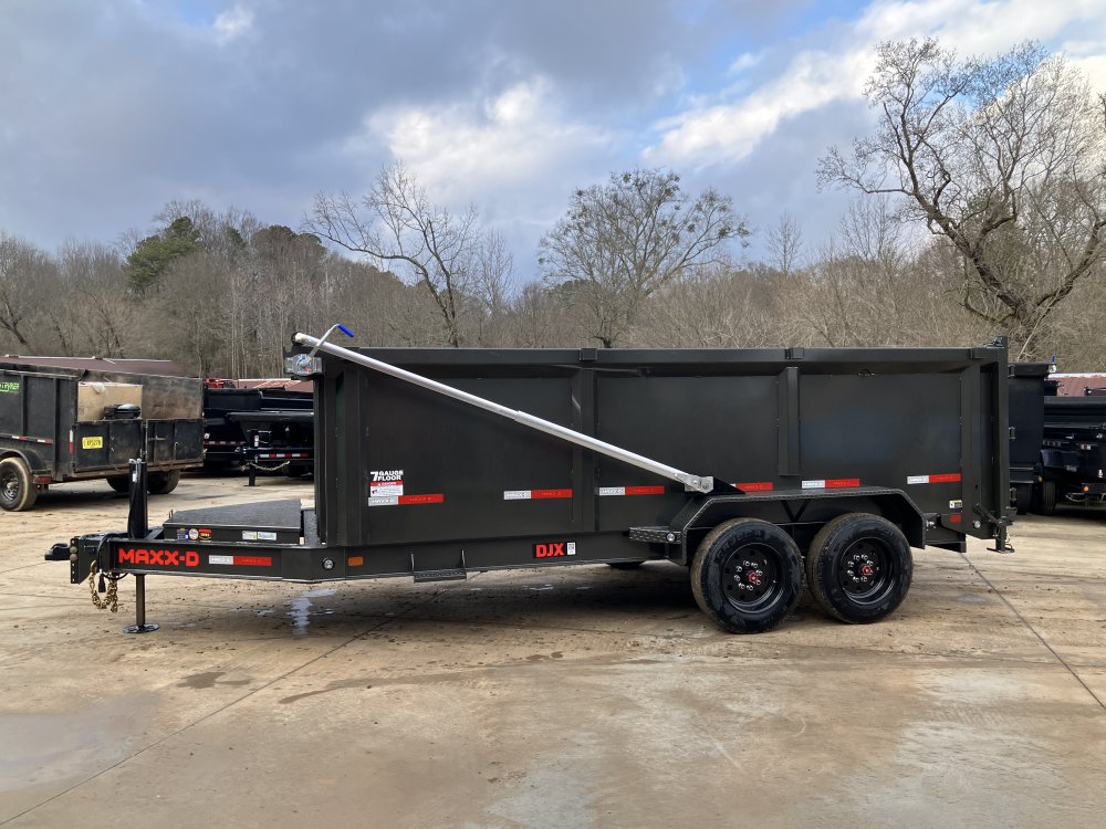 2026 MAXXD Trailers DJX 7x16 16K Heavy-Duty Dump Trailer - 4' Sides, 7-Gauge Floor, Scissor Hoist, A
