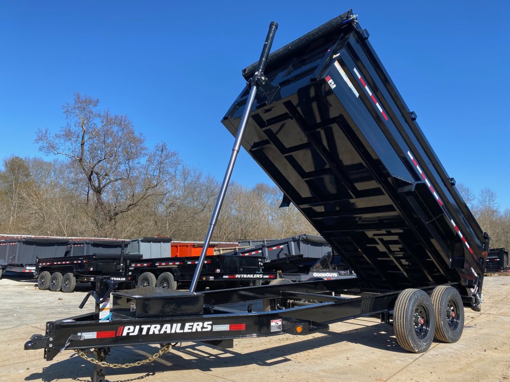 2025 PJ Trailers 7x16 16K 4ft 8 Ton 16000# Telescopic Dump Trailer