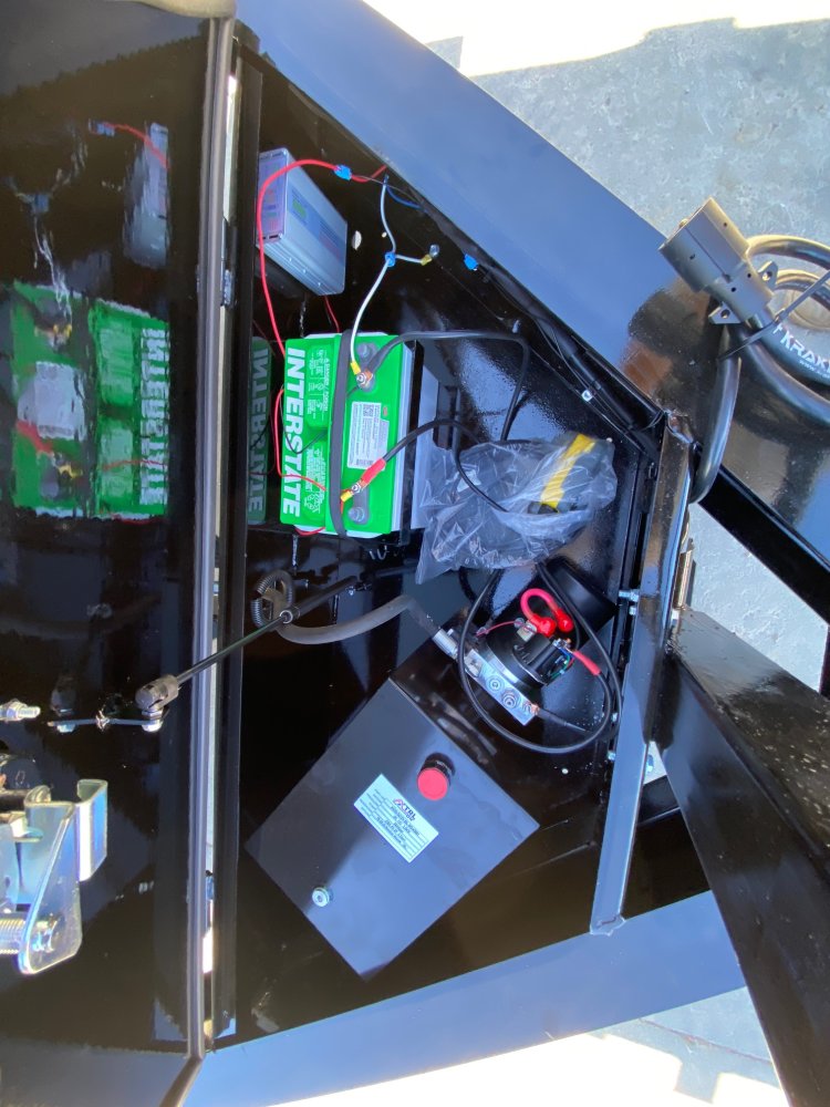 2026-Southern-Utility-Trailers-7x16-14K-Dump-Trailer-4'-Sides,-TELE-Hoist,-7-Gauge-Floor-(Moss-Green