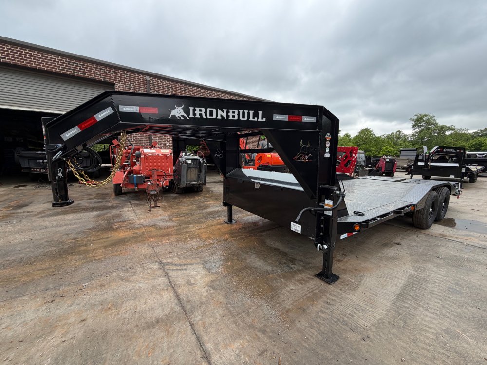 2026 Iron Bull 8.5x20 14k Drive Over Fender Gooseneck Equipment Trailer Rampage Ramps Steel Deck